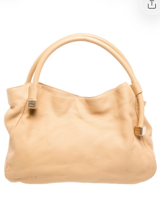 CHANEL Handbags - CHANEL Beige Leather CC-Topped Tote